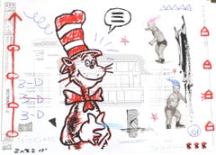 "Cat in the Hat" - Original Pop Street Art by Gary John