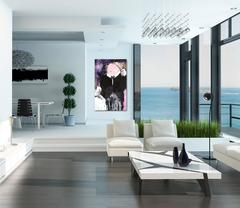 Cravate noire - Grande œuvre d'art figurative originale en forme d'esprit et d'évocation sur toile