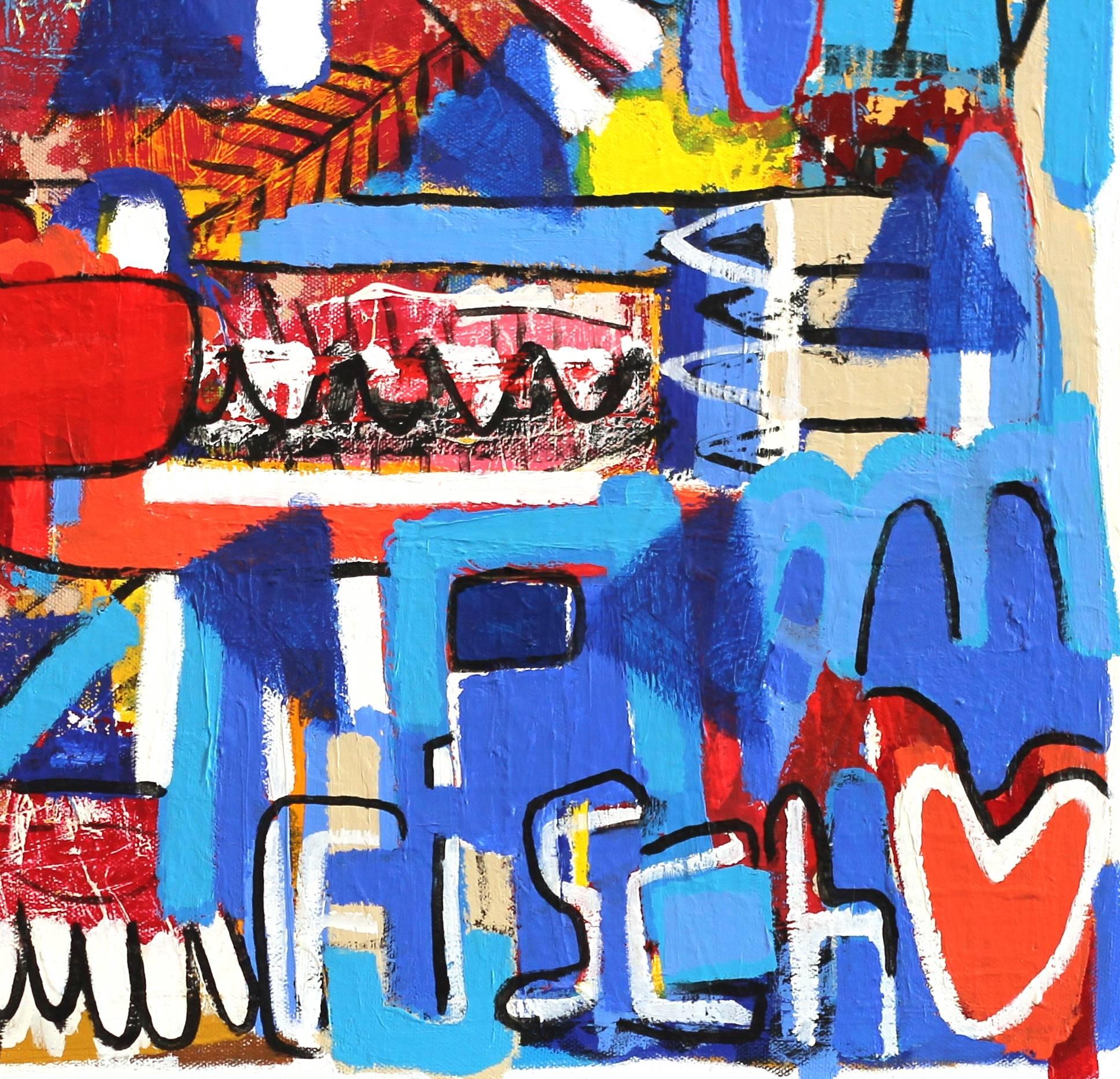 Boxing Fear - Pop Art Painting by Jonas Fisch