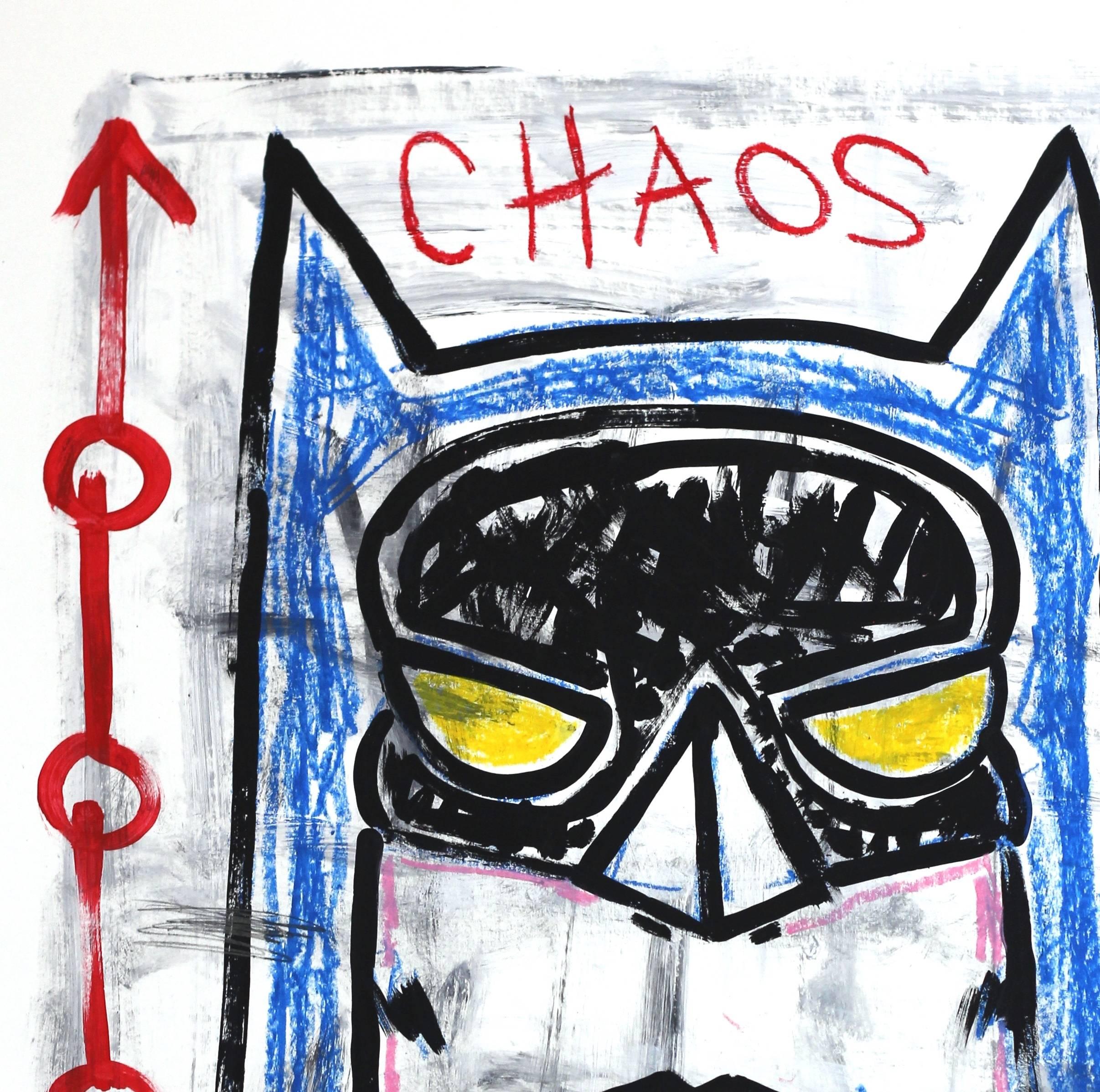 Batman in Blue - Street Art Painting by Gary John
