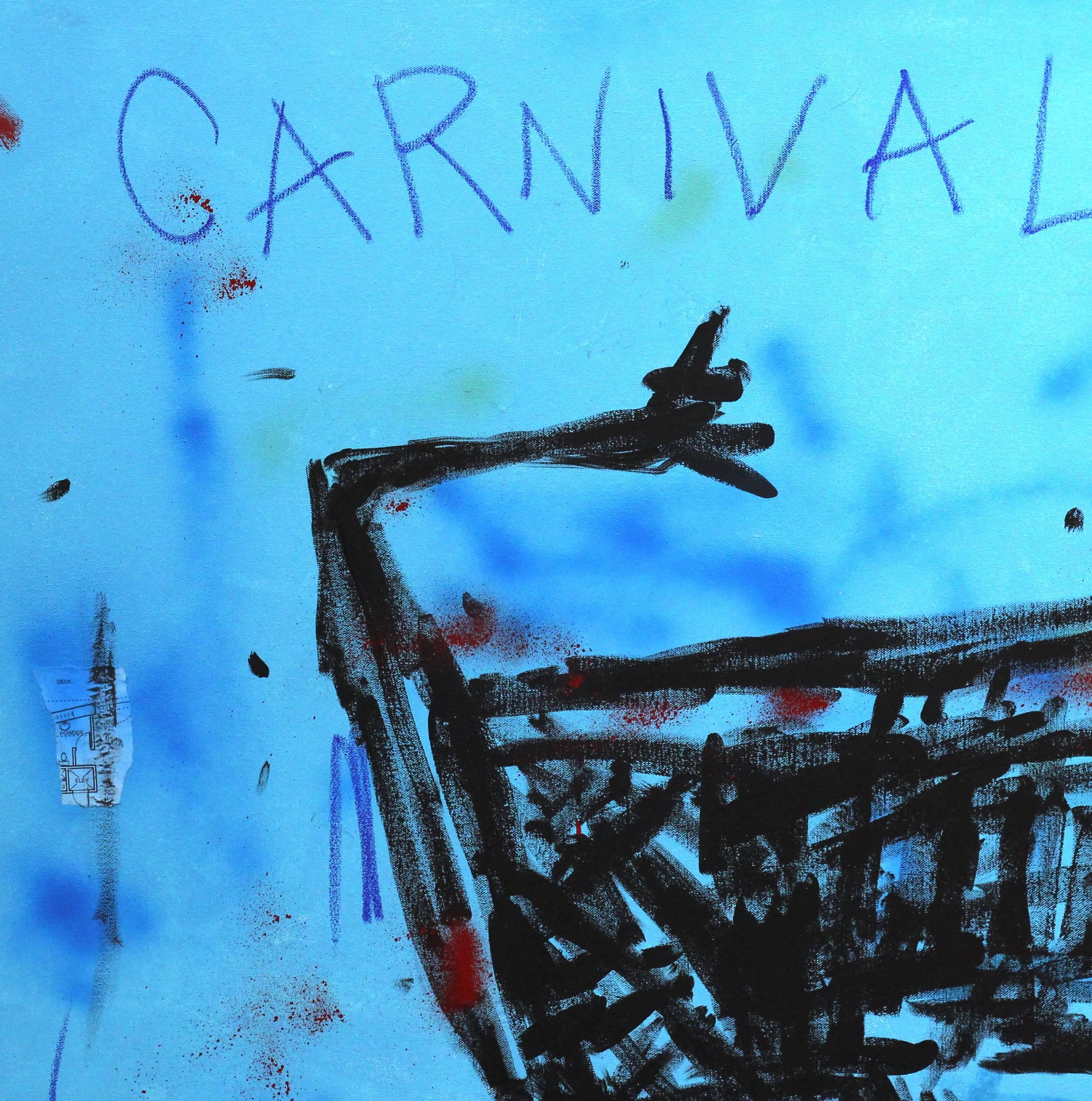 Blue Carnival - Street Art Painting by Gary John
