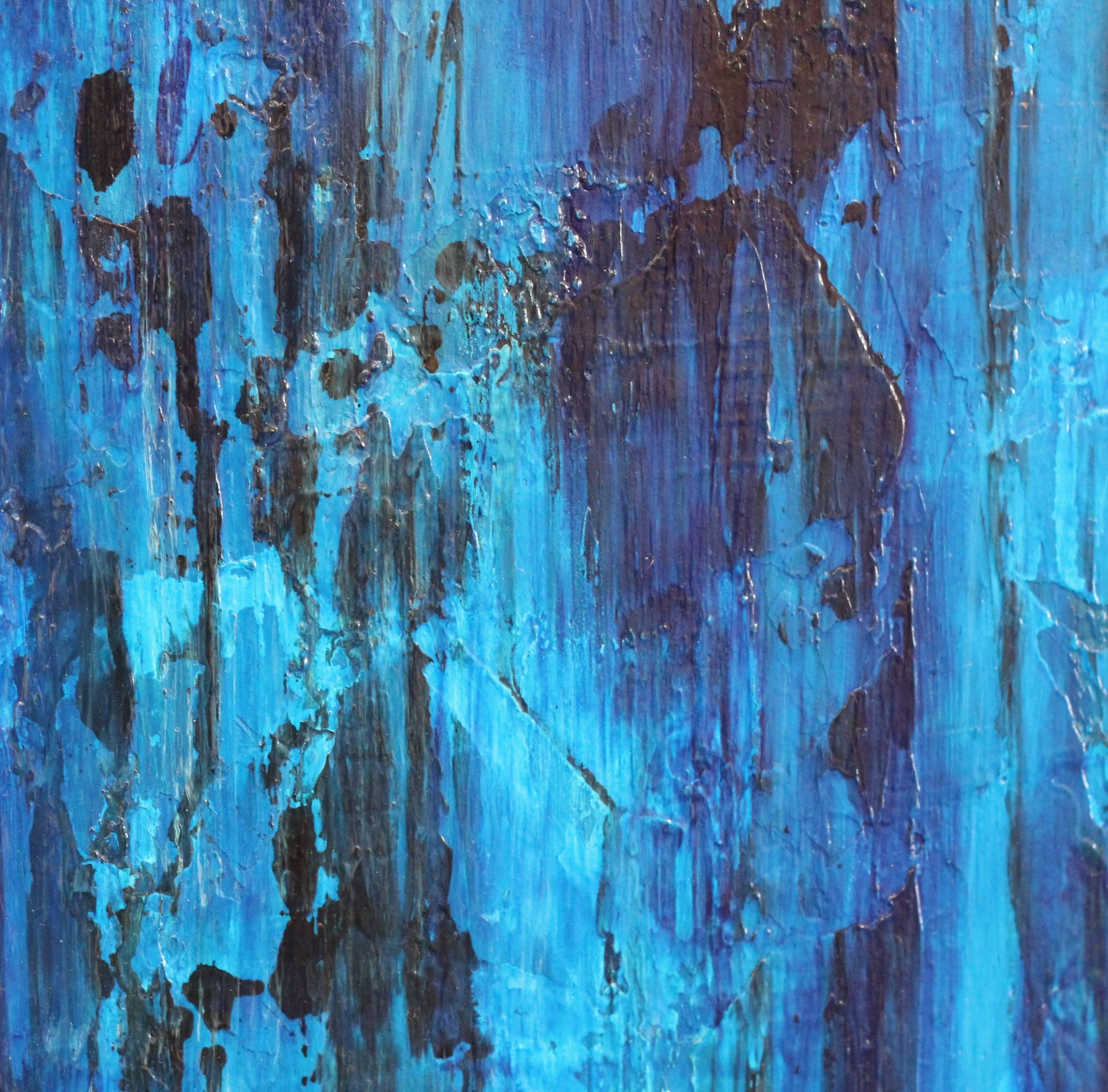 Evening Blues - Abstract Painting by Clara Berta