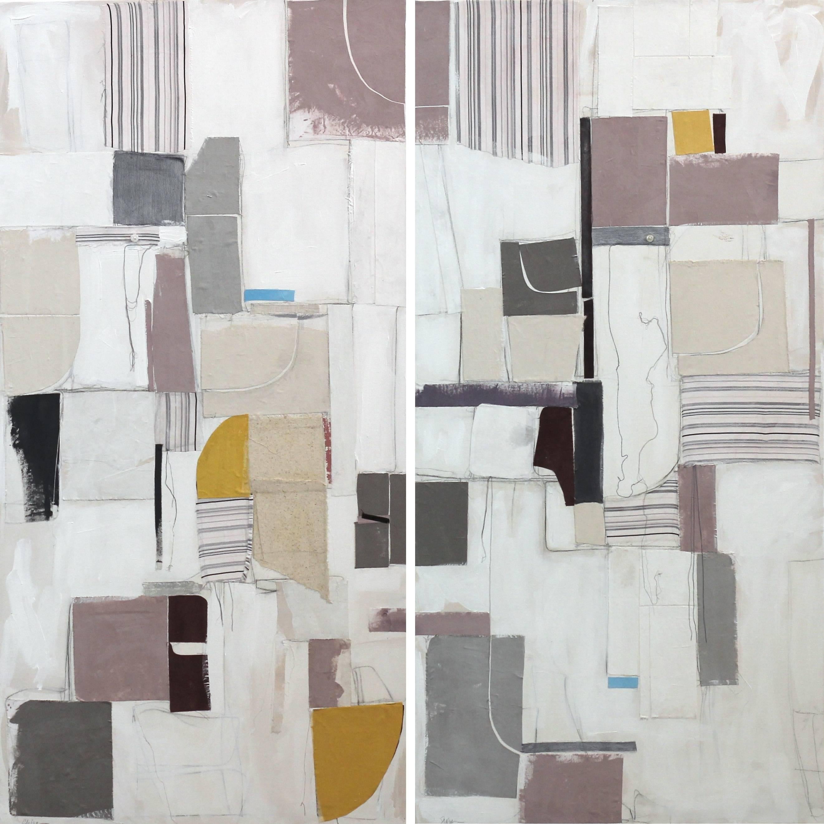 Susan Washington Abstract Painting - City of Angels III (Diptych)