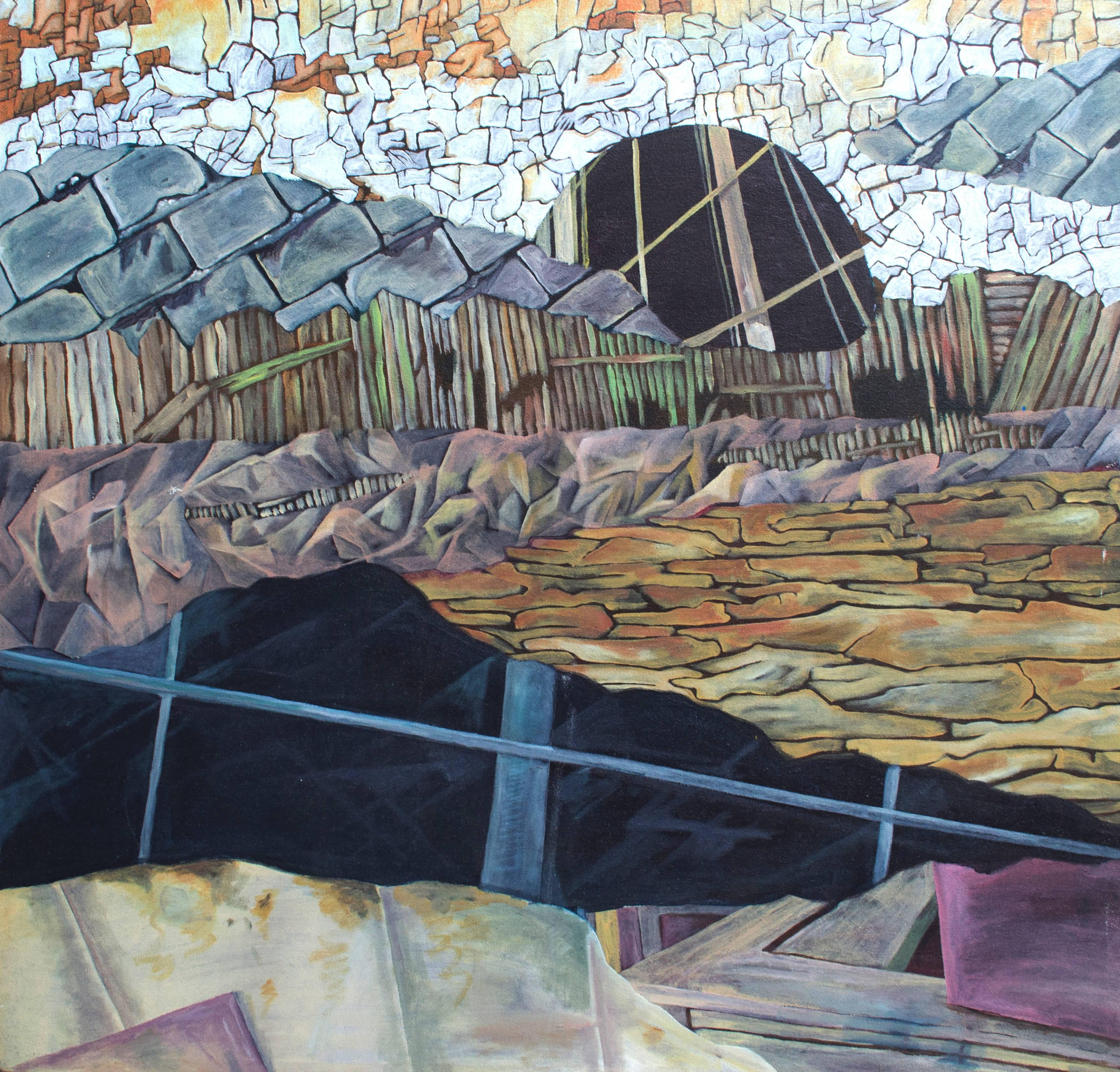 Pope Bacay Abstract Painting - Uneasy