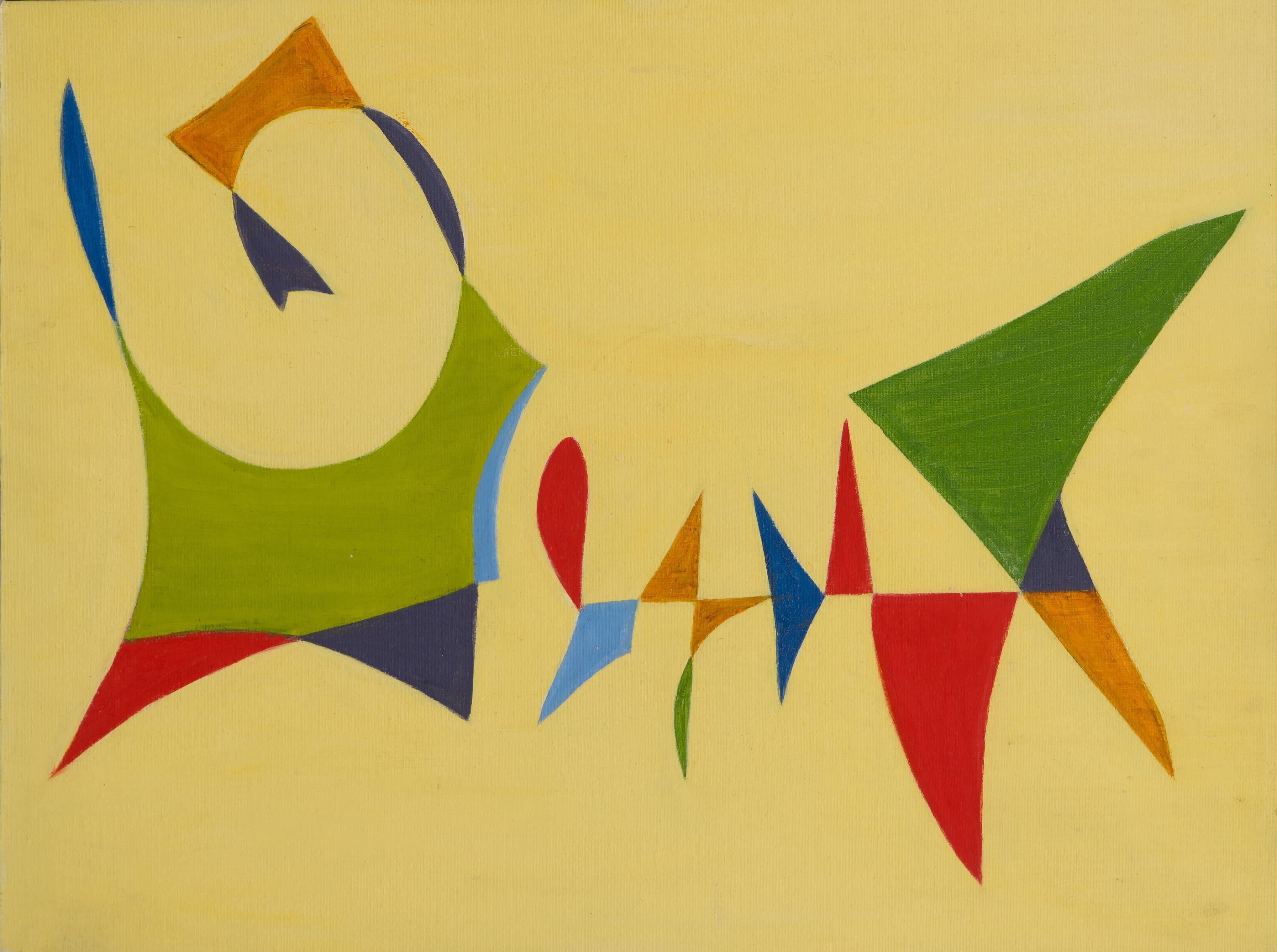 Flora Crockett Abstract Painting - J-68