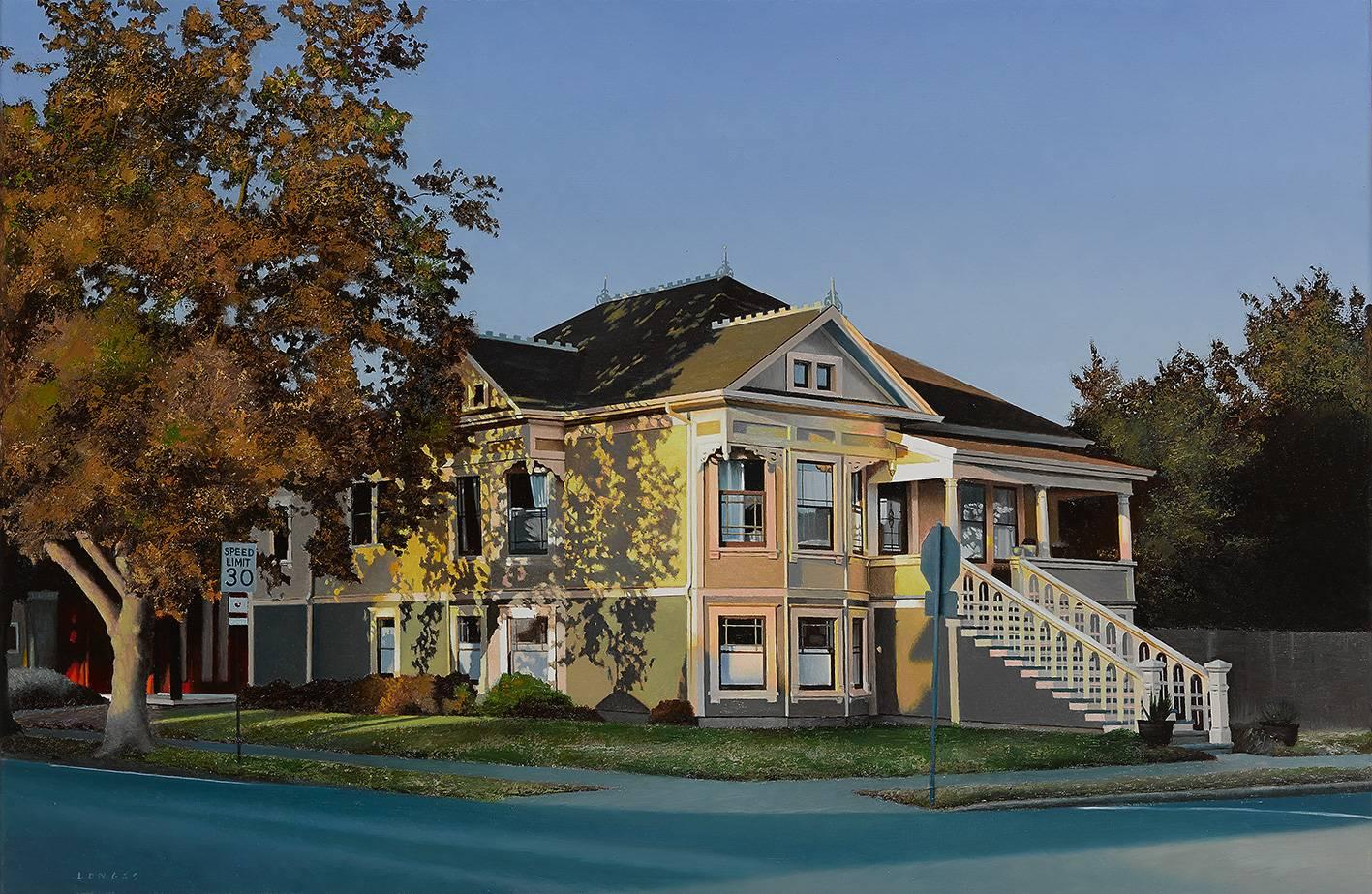 Joan Longas Landscape Painting - That Afternoon in Petaluma