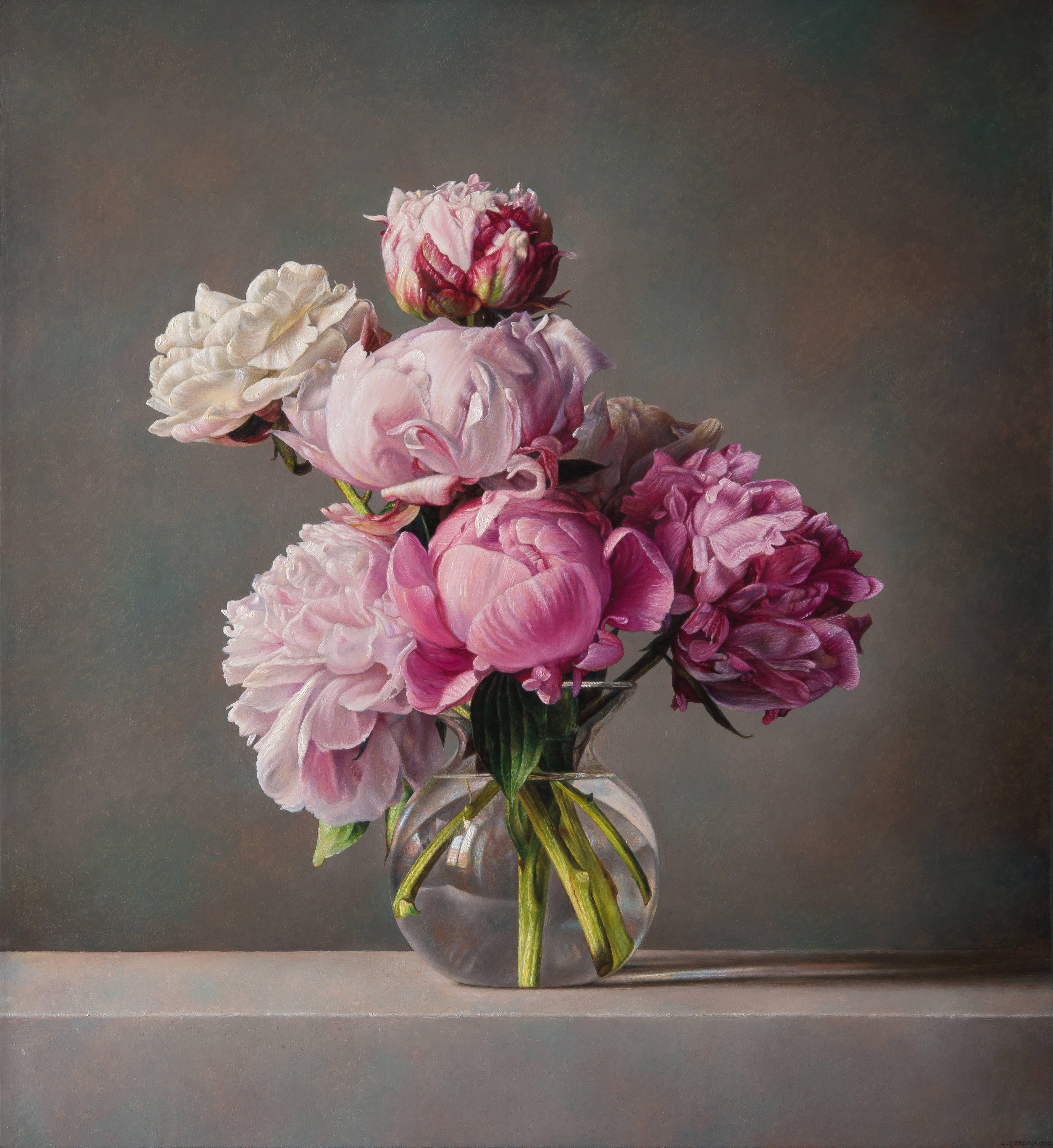 Gianluca Corona Still-Life Painting - Bouquet of Peonies