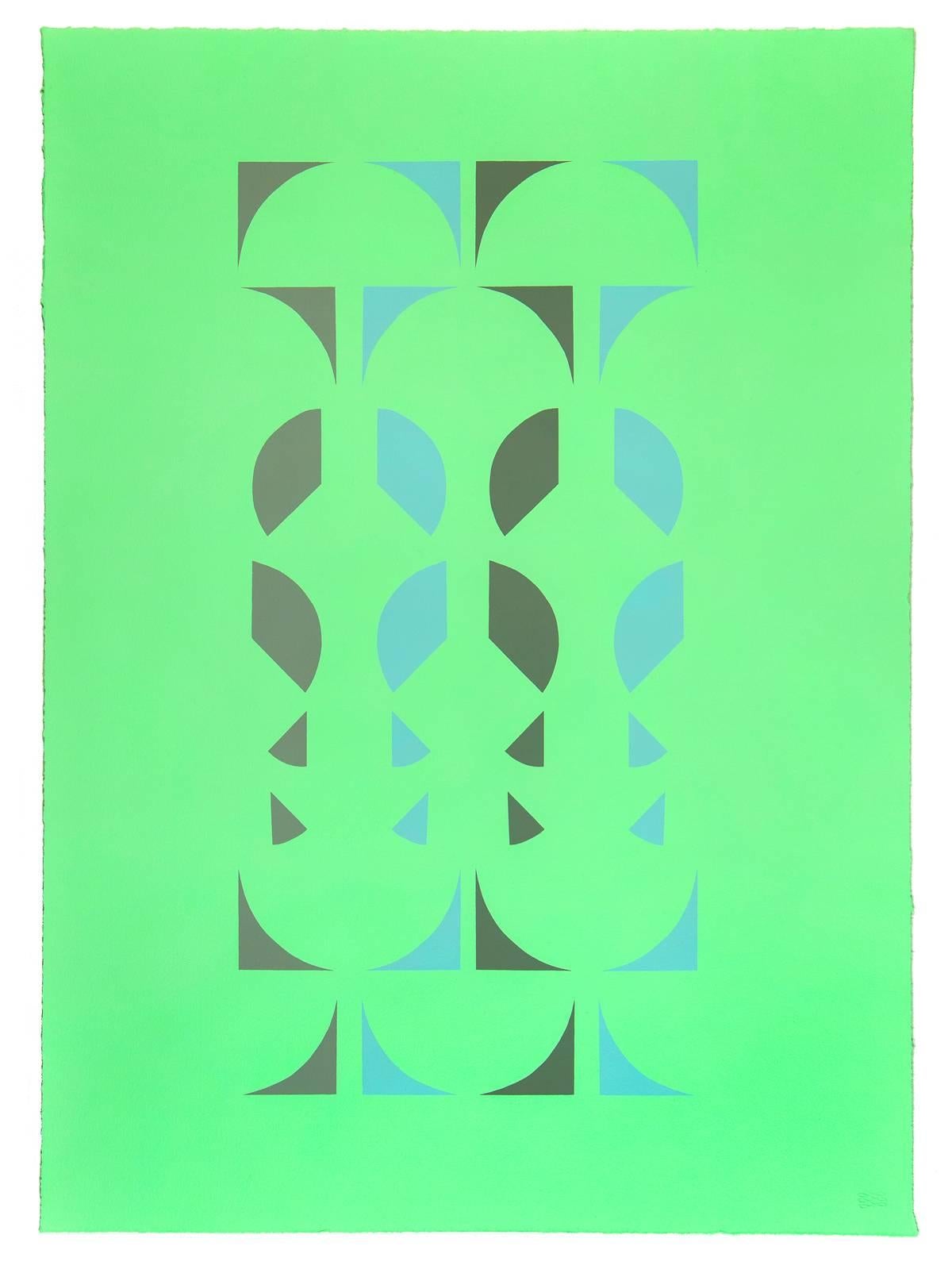 Emily Joyce Abstract Print - The Third of May, Green