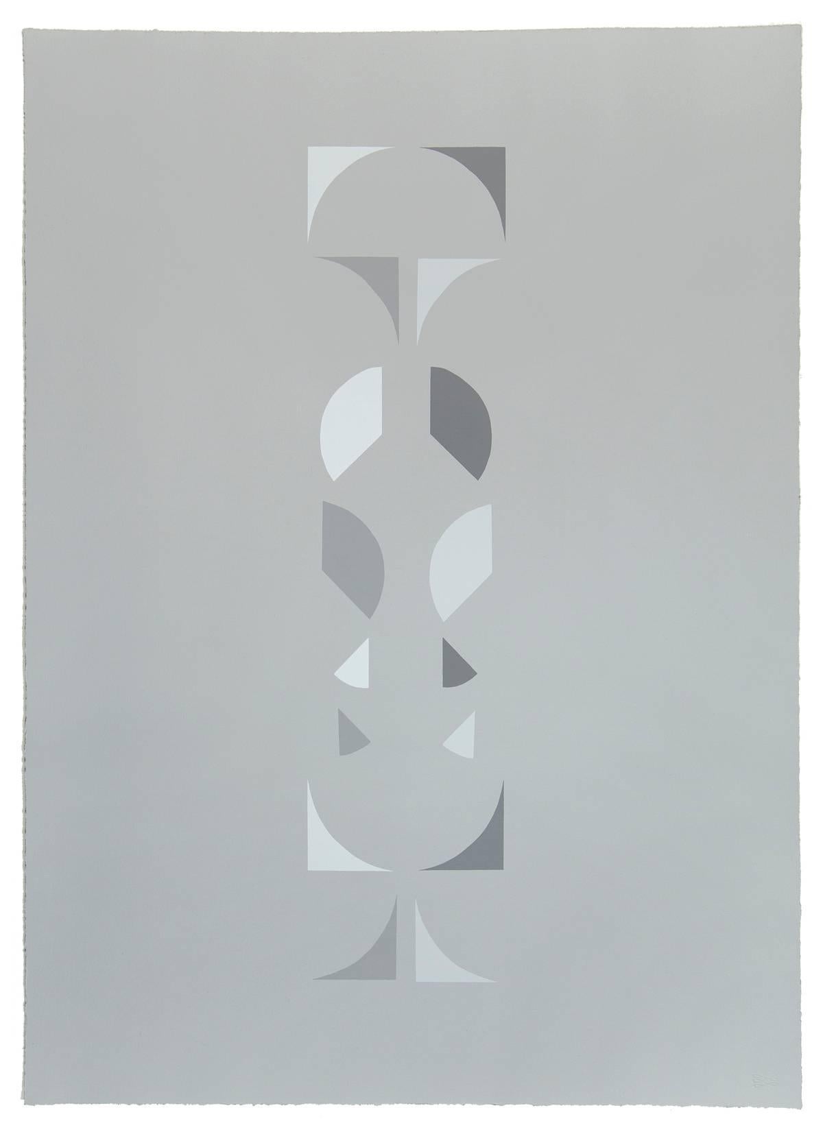 Emily Joyce Abstract Print - The Third of May, Grey