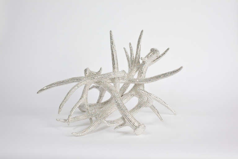 Untitled (Antler Pile) - Gray Abstract Sculpture by Marc Swanson
