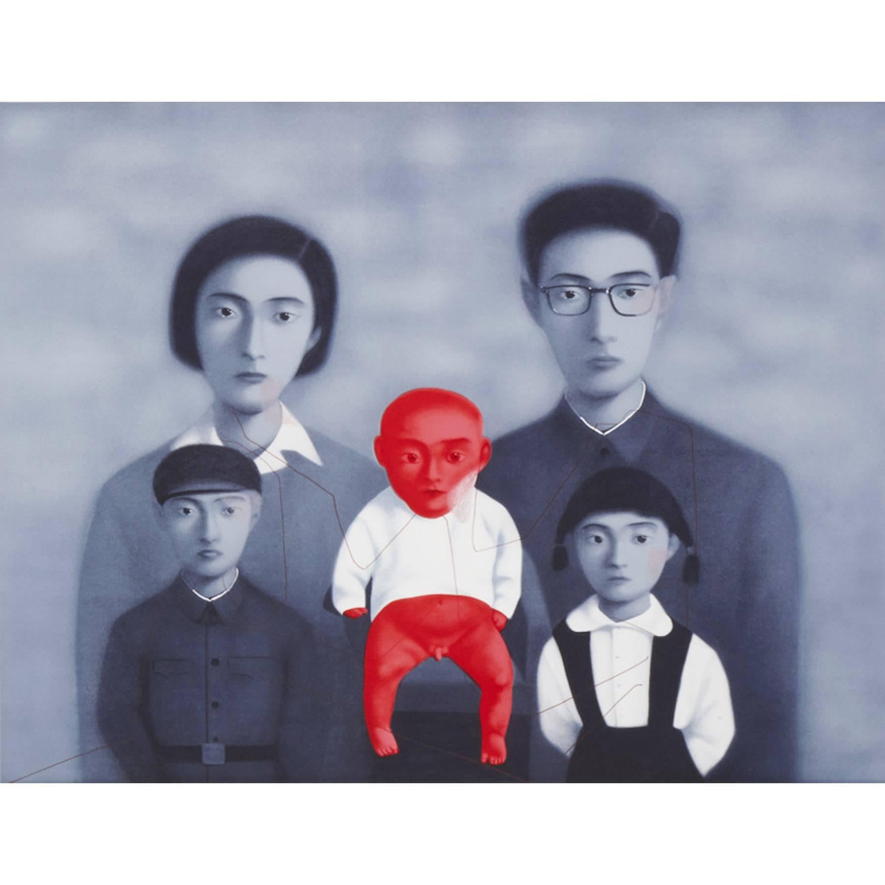 Zhang Xiaogang Portrait Print - The Red Baby