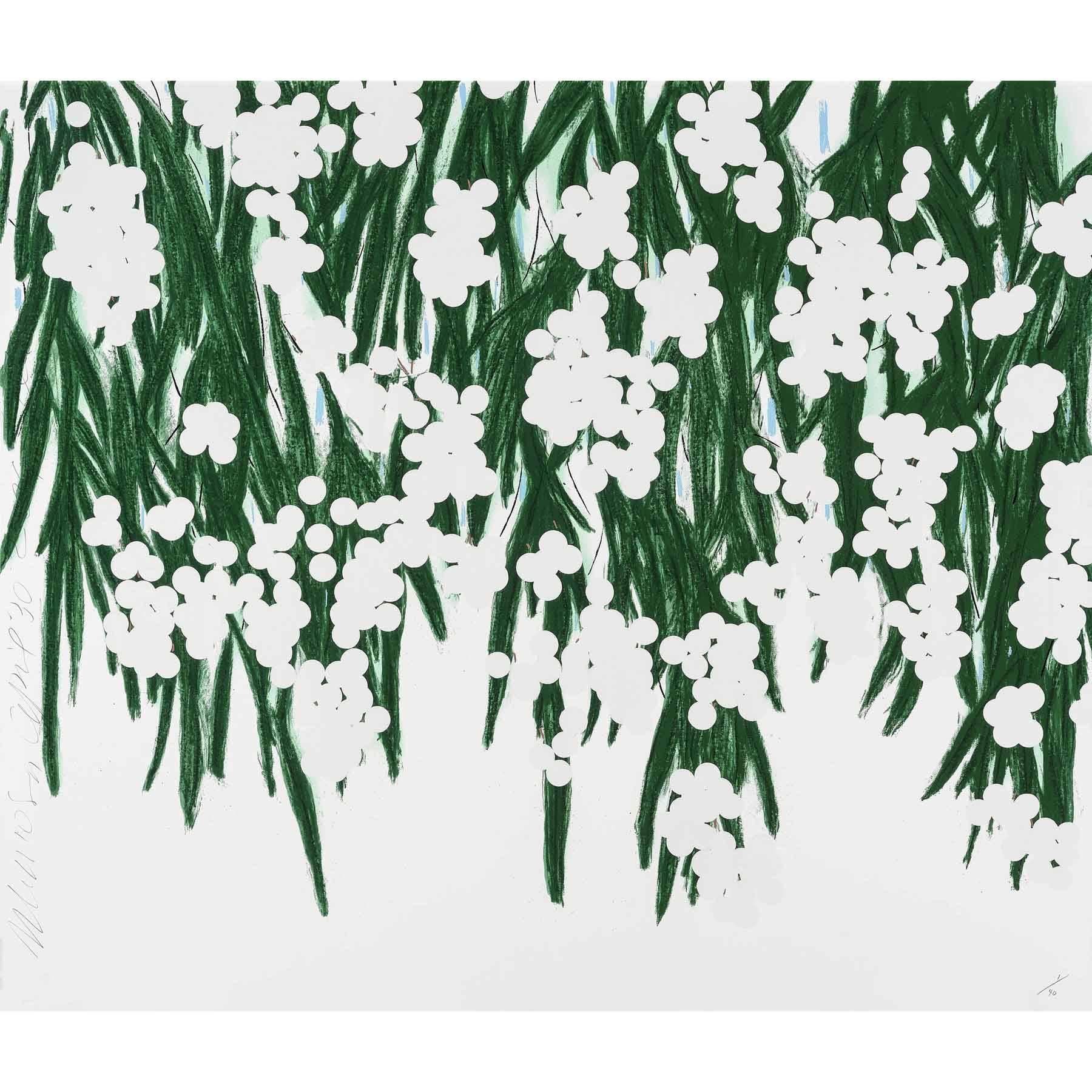 White Mimosa (April 30, 2015) - Print by Donald Sultan