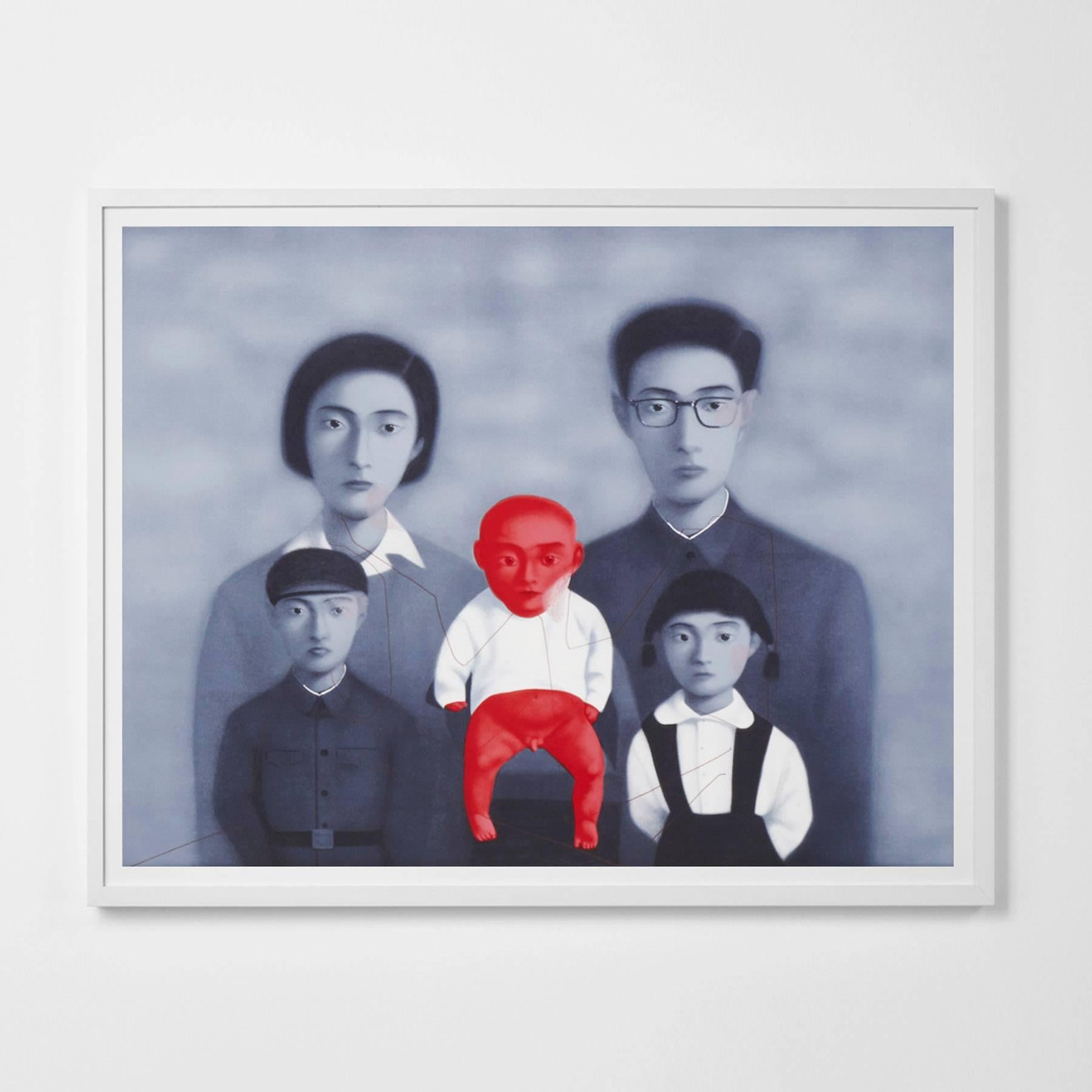 The Red Baby - Contemporary Print by Zhang Xiaogang