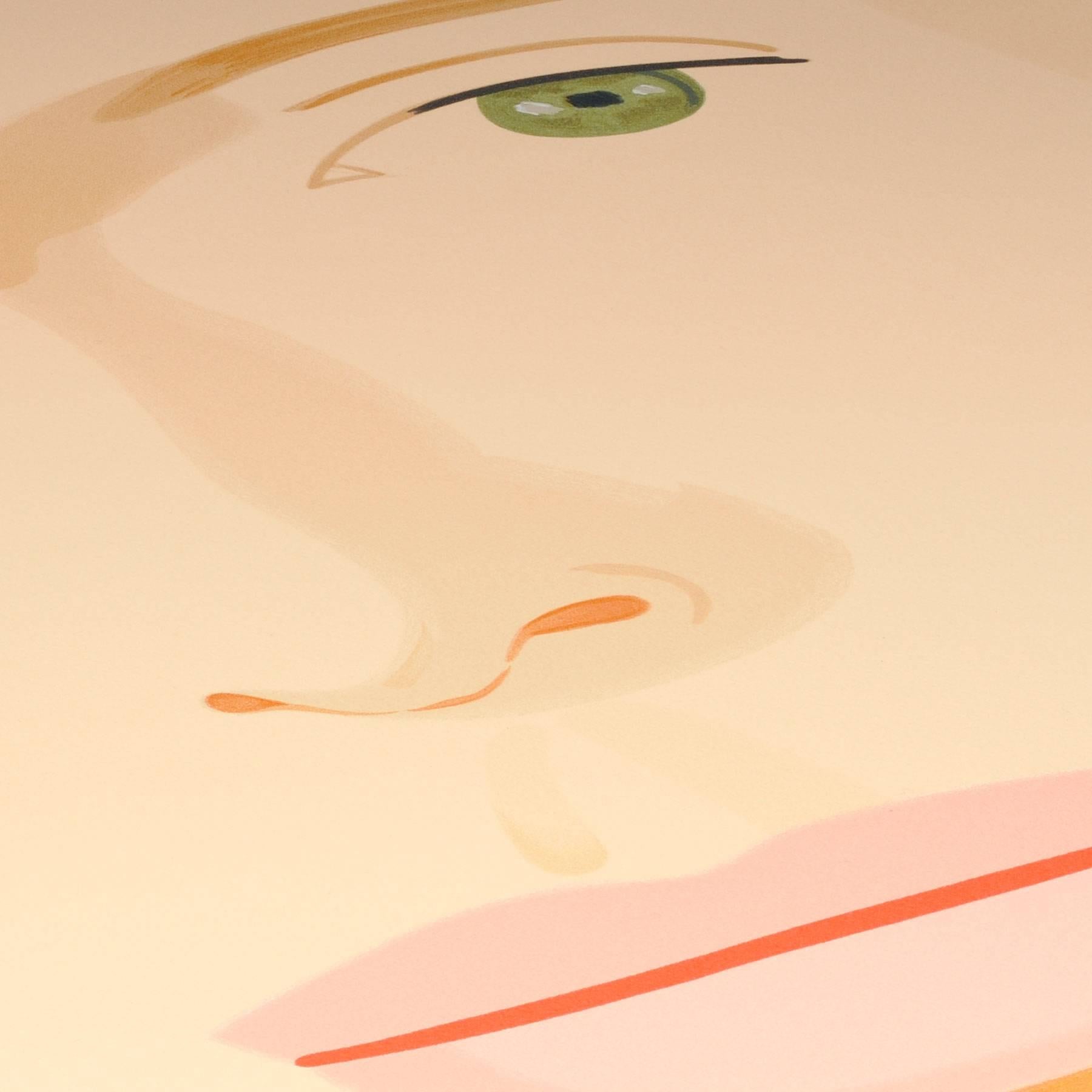 Christy - Black Portrait Print by Alex Katz