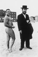 Vintage Hassid & Jewish Bodybuilder, Coney Island, NY