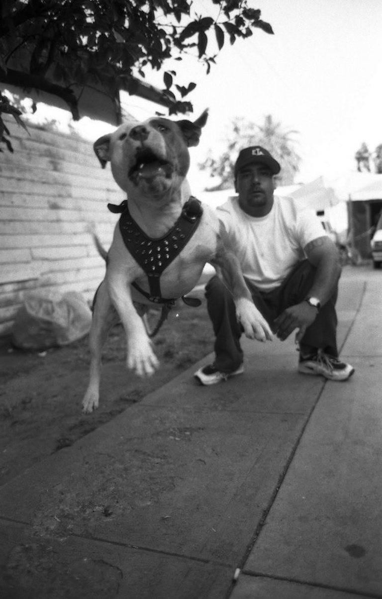 Gregory Bojorquez Black and White Photograph - Beto & Bob's Dog