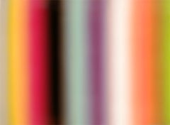 Vision Quest - colorful blurred stripe abstract contemporary oil painting