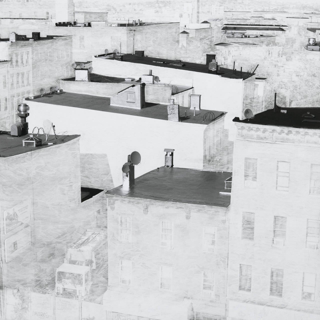 Fabiana Viso Black and White Photograph - Untitled (rooftops #5)