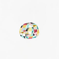 If You See Her - Colorful geometric abstract round shape hand cut layered paper