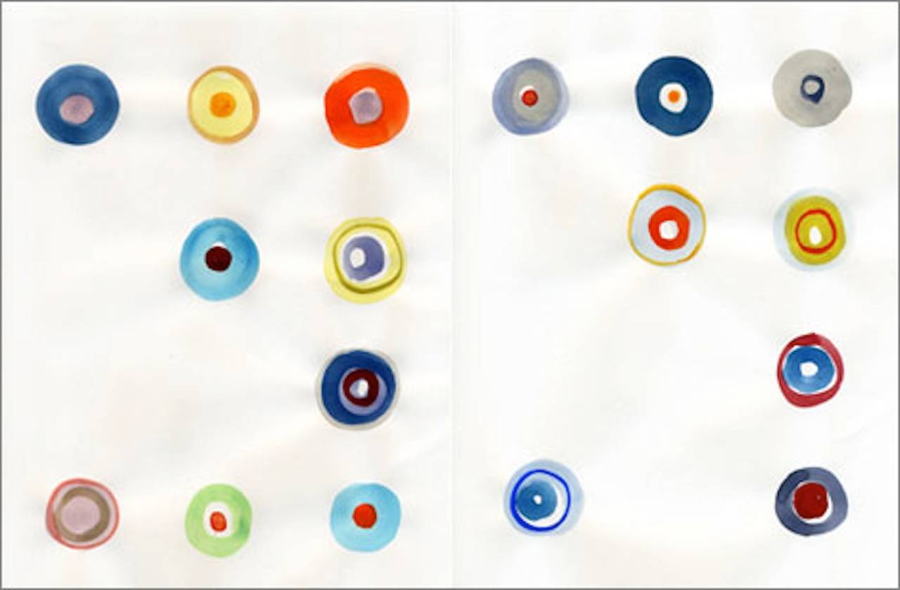 Pauline Galiana Abstract Drawing - Double Dots Series #4
