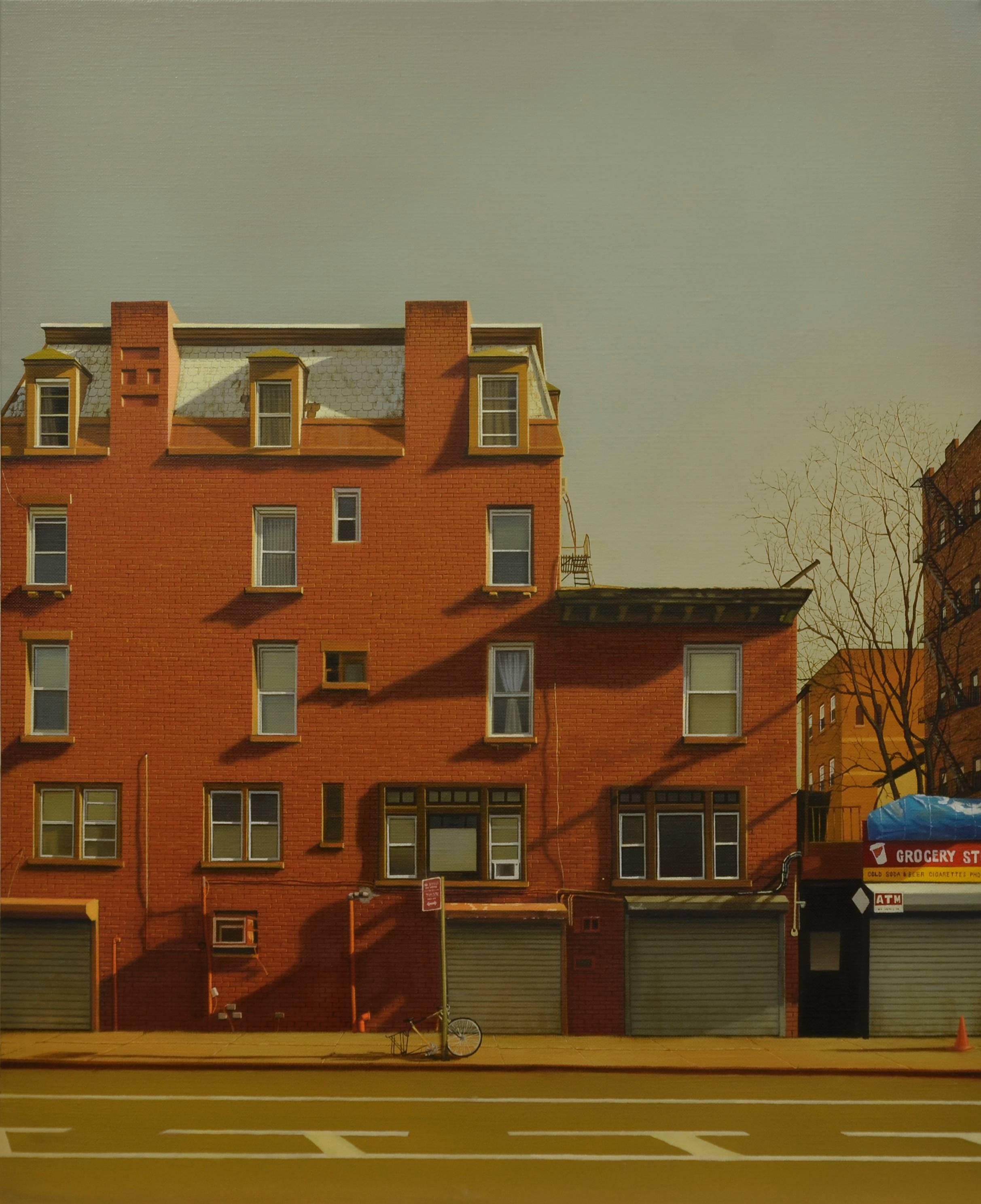 Landscape Painting di Yongjae Kim - Holiday - Pittura a olio iperrealistica di un paesaggio urbano
