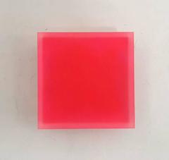 Carnation - bright neon translucent abstract geometric wall sculpture