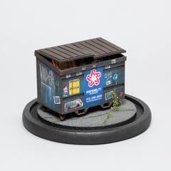 Republic Dumpster - miniature urban sculpture