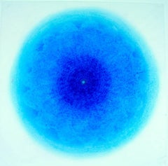 Revolution XXVI - blue delicate intricate lasercut abstract geometric print
