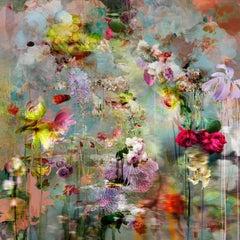 Path #2 Composition floue multicolore de photos florales abstraites 