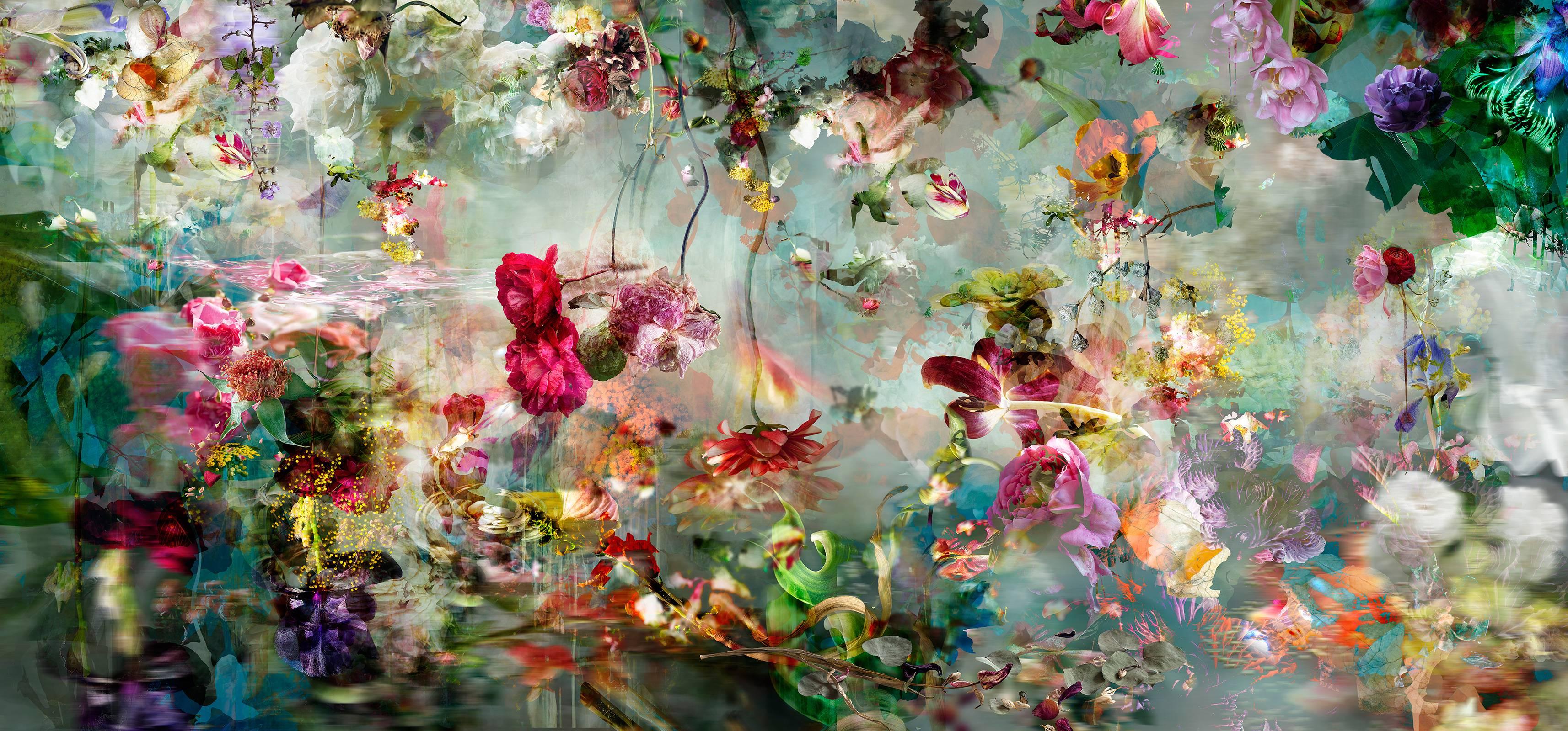 Isabelle Menin Still-Life Print – Path # 4 Pastellfarbene abstrakte Blumenstillleben-Fotokomposition