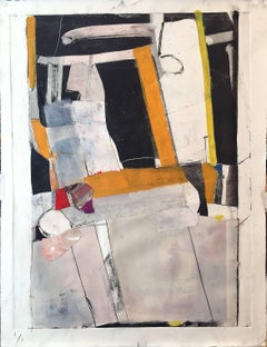 Portrait of Edith- abstract contemporary painting on paper