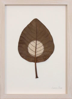 Moon XXIII - embroidered leaf