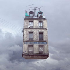 Hotel du Lion d'Or - Digital Contemporary Color Photograph Parisian Flying House