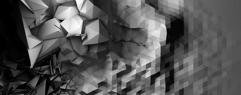 Light Canvas III- Black and White Abstract Geometric Light Based Video/Print - Mixed Media Art by Joanie Lemercier