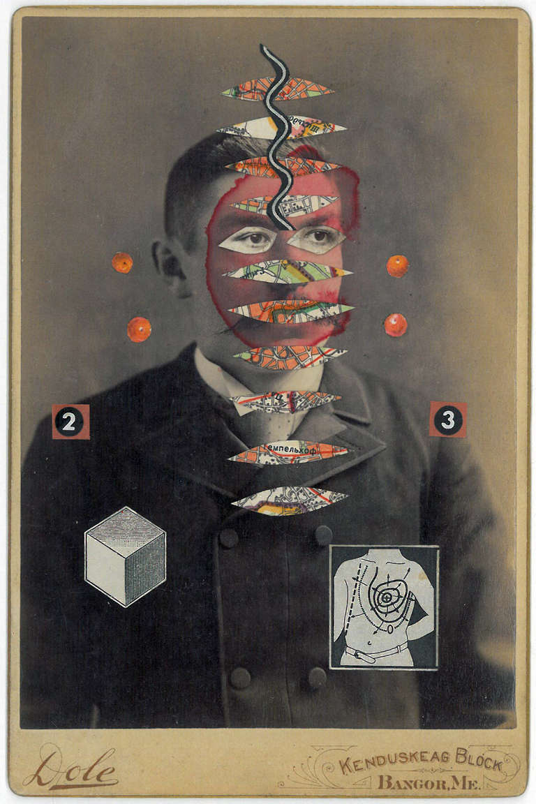 Man with Spiral - Mixed Media Art by Emerson Cooper