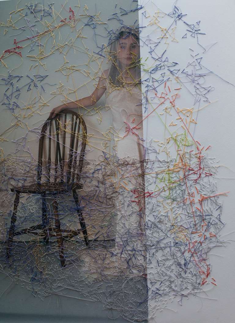 Girl with Chair II - Mixed Media Art by Melissa Zexter