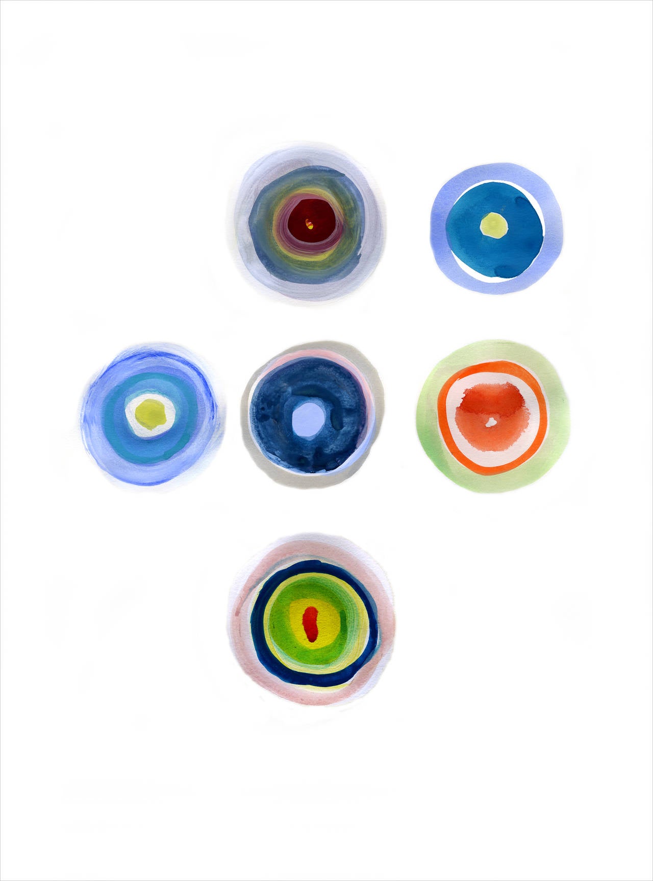 Pauline Galiana Abstract Drawing - Dots X1 #8- colorful dot painting