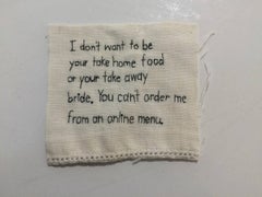 Take Home Food- narrative embroidery on fabric