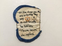 Toutes les chiens - broderie écrite sur tissu
