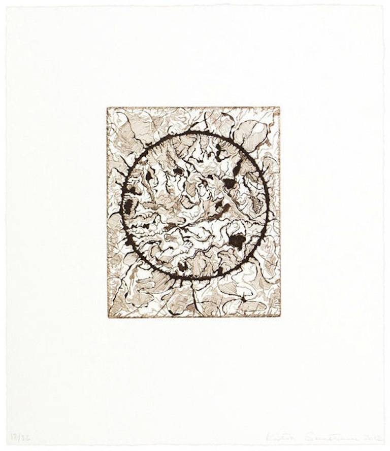 Katia Santibañez Abstract Print - Al interior de la memorias - Abstract Geometric Print on Paper