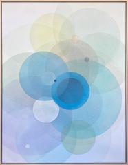 Day Map 710- Soft pastel color geometric abstraction circles acrylic on canvas