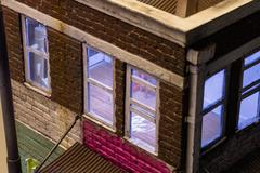 Black Shadow Trading cie - miniature light up building with graffiti street art