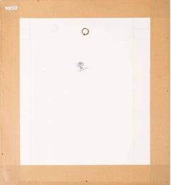 Abstrakte, leuchtende Öl-Pastellzeichnung auf Papier ohne Titel