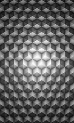 Motif 218 Cubes - impression géométrique abstraite en aluminium animée par une projection lumineuse