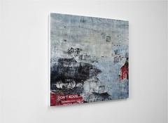 Grace - contemporary street art graffiti mixed media blue red black painting