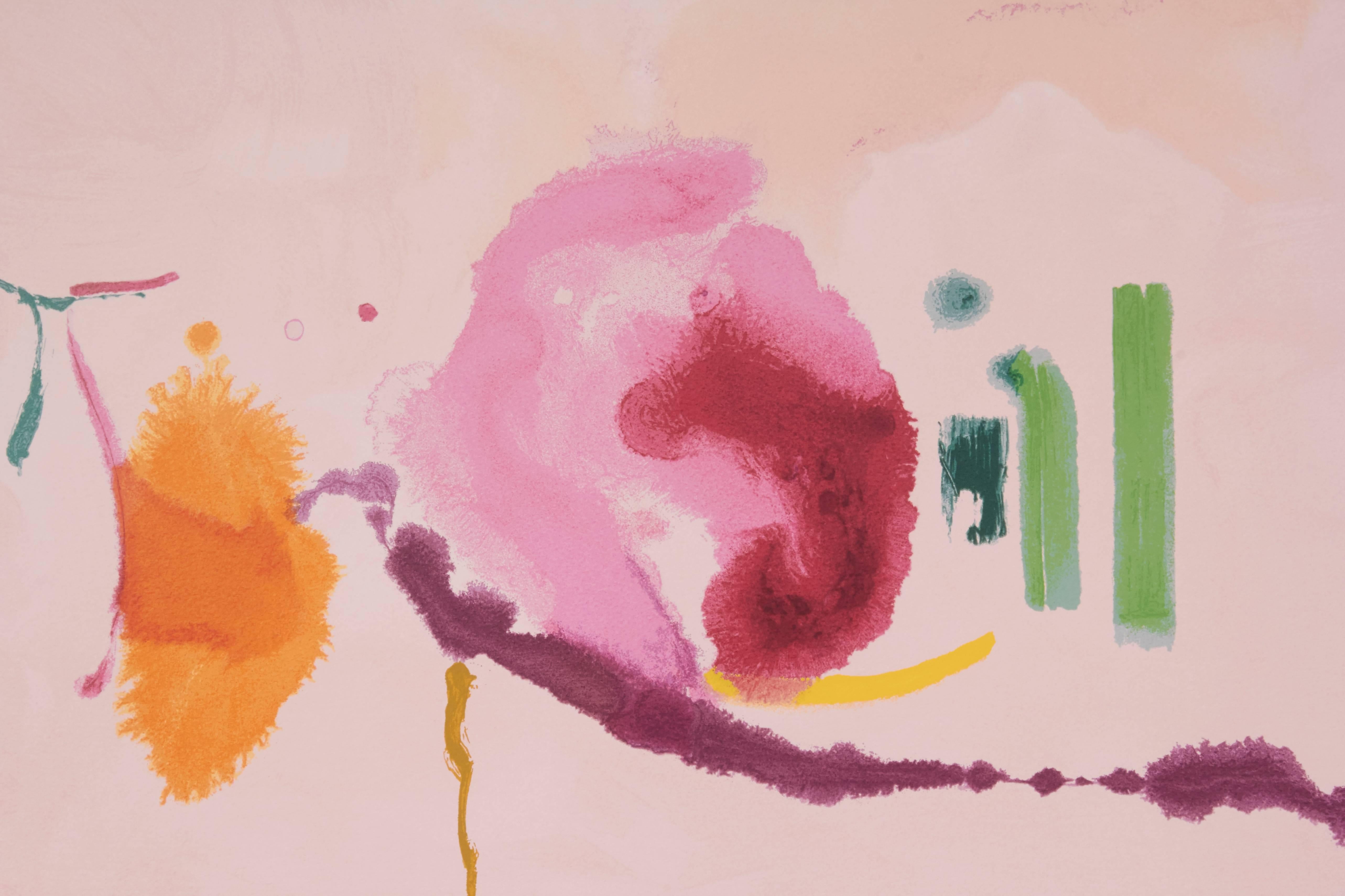 Helen Frankenthaler
Flirt
1995
Silkscreen
26 3/4  x 39 1/2 inches
Edition of 126
Signed twice and numbered