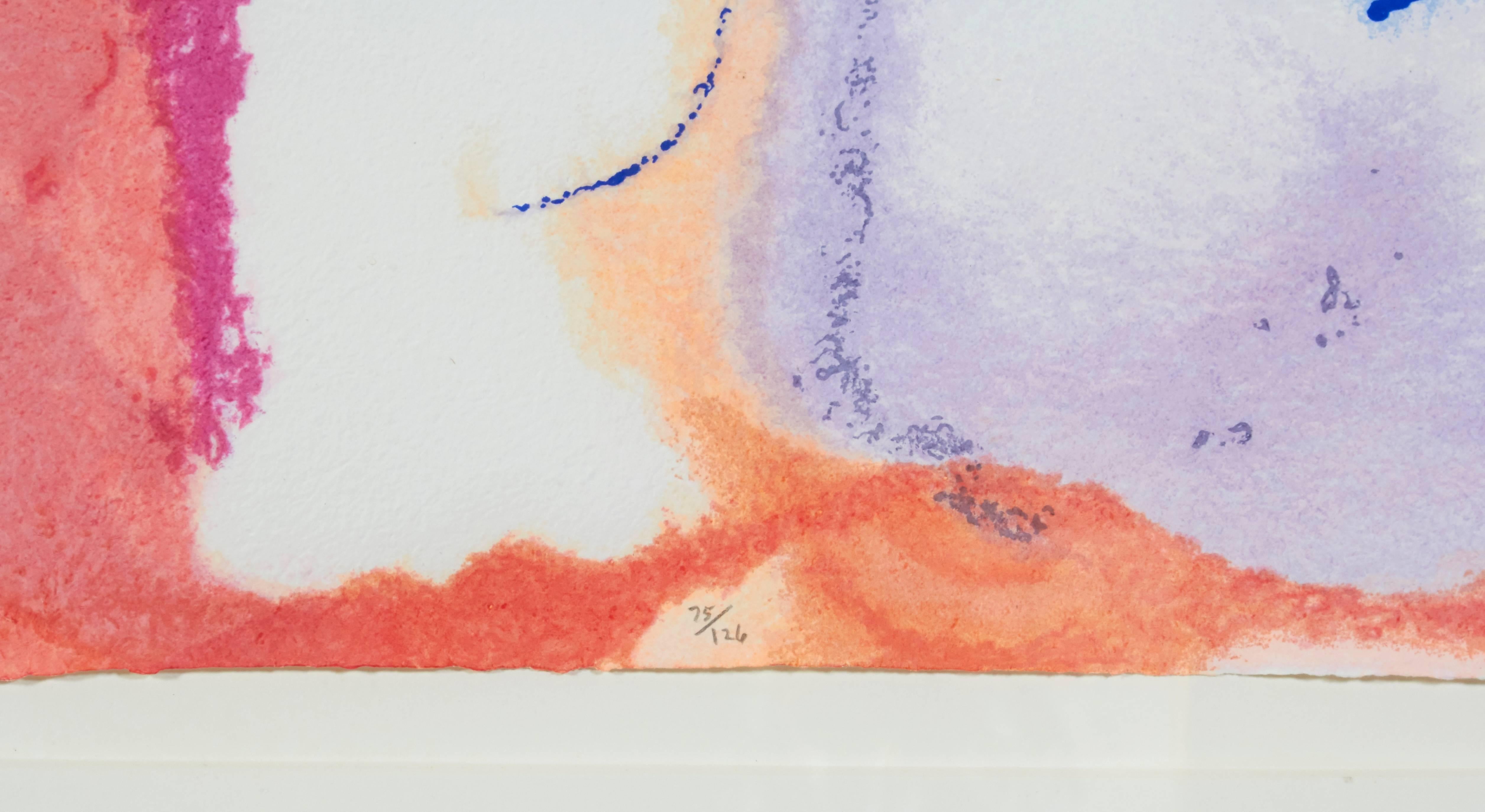 Helen Frankenthaler
Beginnings
2002
Screenprint in colors on handmade paper
37 x 35 inches
framed: 48 1/2 x 46 3/4 inches
Edition of 126
Signed and numbered in pencil
