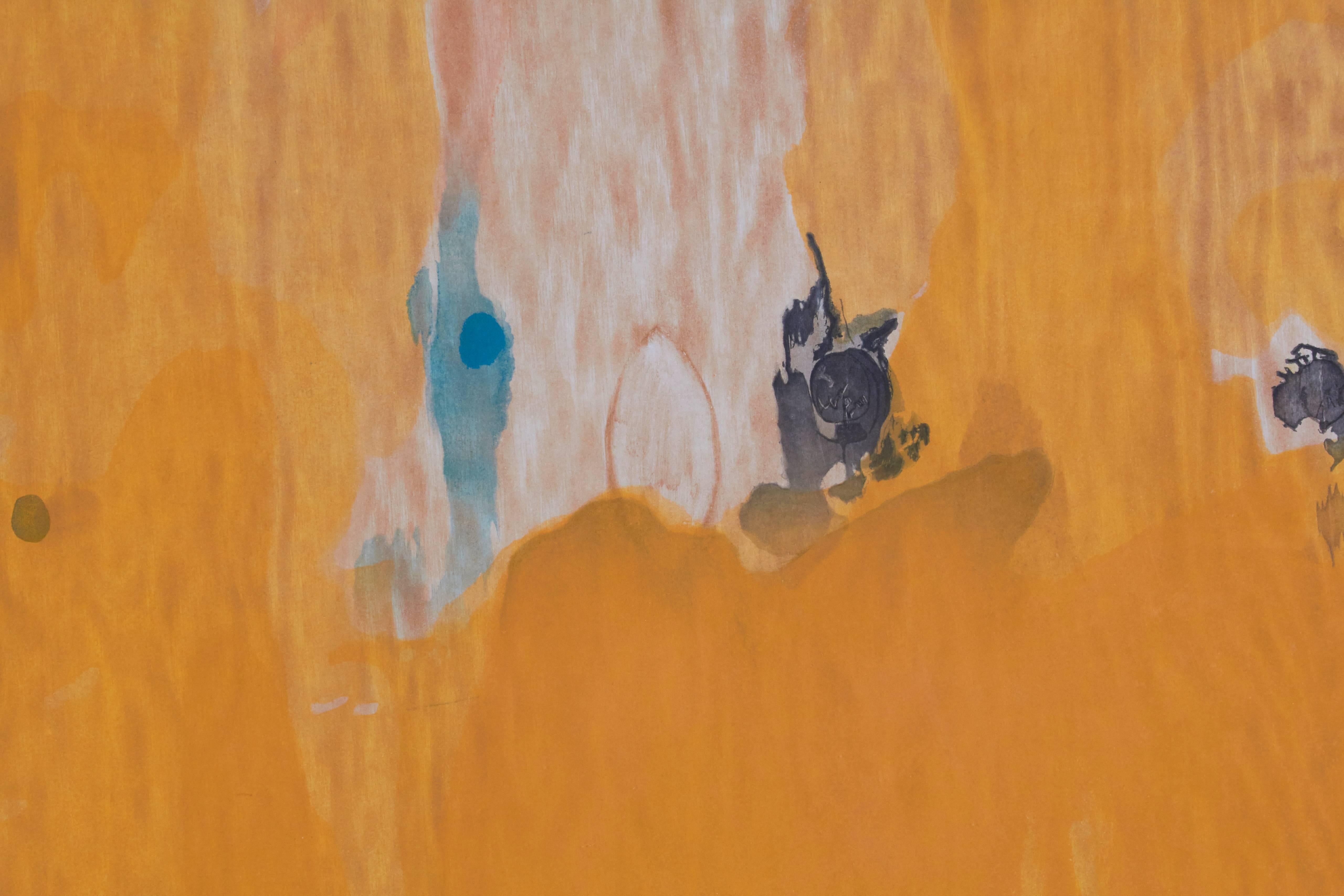 Helen Frankenthaler
Tales of Genji II
1998
Woodcut in colors on TGL handmade paper
Sheet: 47 1/8 x 42 1/8 inches
framed: 51 1/2 x 46 1/2 inches
Edition 14 of 14 AP
Signed and numbered in pencil 