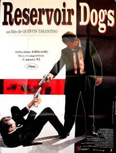Vintage Large Original Poster For Quentin Tarantino's Award Winning Movie Reservoir Dogs