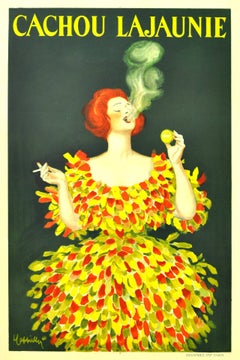 Cachou Lajaunie - Affiche publicitaire originale vintage de 1920 par Leonetto Cappiello